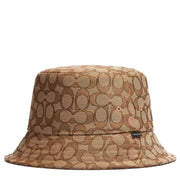 Coach Signature Jacquard Bucket Hat in Khaki CW765 (M/L)