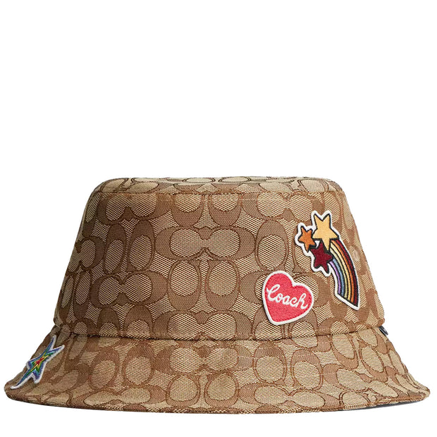 Buy Coach Signature Jacquard Bucket Hat in Sandstone/ Dark Oak C5815 Online in Singapore | PinkOrchard.com