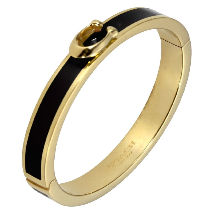 Buy Coach Signature Push Hinged Bangle Bracelet in Gold/ Black F67480 Online in Singapore | PinkOrchard.com