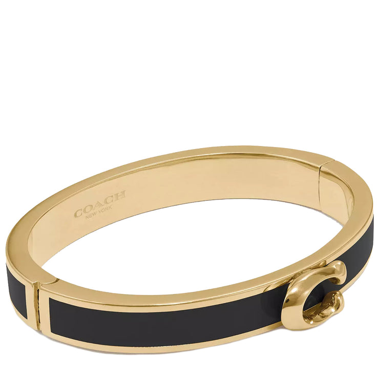 Buy Coach Signature Push Hinged Bangle Bracelet in Gold/ Black F67480 Online in Singapore | PinkOrchard.com