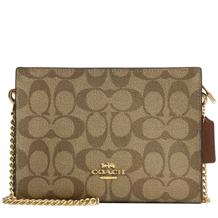 Buy Coach Slim Crossbody Bag in Signature Canvas in Khaki Saddle 2 CR239 Online in Singapore | PinkOrchard.com