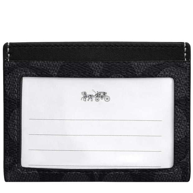 Buy Coach Slim Id Card Case In Signature Canvas in Charcoal/ Black CW366 Online in Singapore | PinkOrchard.com