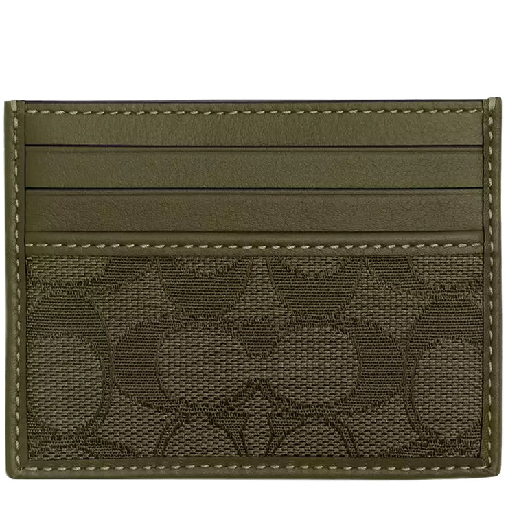 Buy Coach Slim Id Card Case In Signature Jacquard in Olive Drab/ Olive Drab CW343 Online in Singapore | PinkOrchard.com