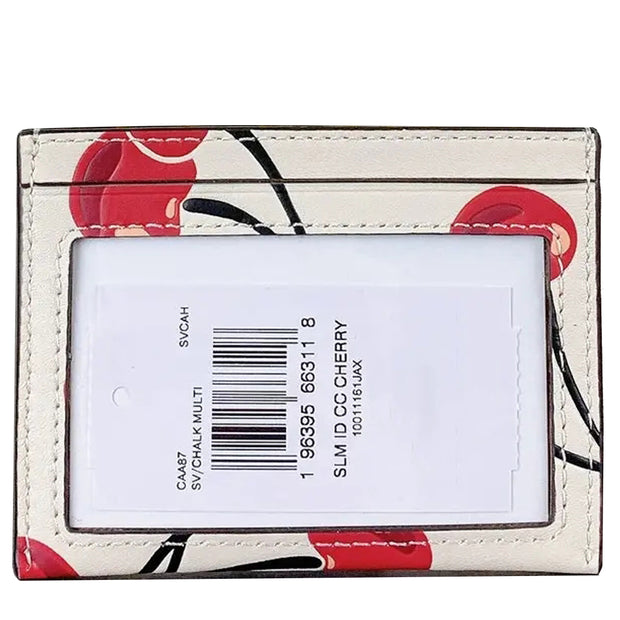 Buy Coach Slim Id Card Case With Cherry Print in Chalk Multi CAA87 Online in Singapore | PinkOrchard.com