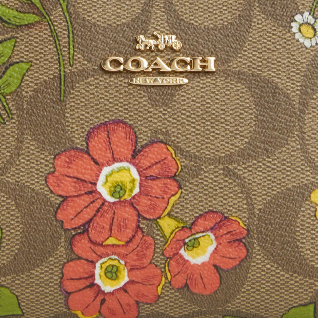 Buy Coach Snap Wallet In Signature Canvas With Floral Print in Khaki Multi CR939 Online in Singapore | PinkOrchard.com