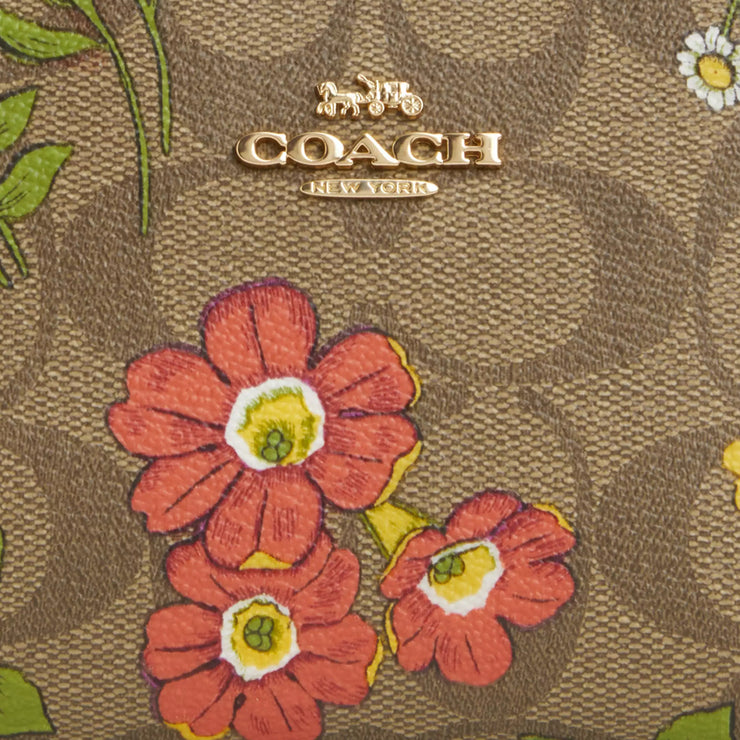 Buy Coach Snap Wallet In Signature Canvas With Floral Print in Khaki Multi CR939 Online in Singapore | PinkOrchard.com