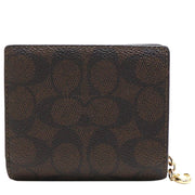 Buy Coach Snap Wallet In Signature Canvas in Walnut/ Black CW789 Online in Singapore | PinkOrchard.com