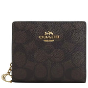 Buy Coach Snap Wallet In Signature Canvas in Walnut/ Black CW789 Online in Singapore | PinkOrchard.com