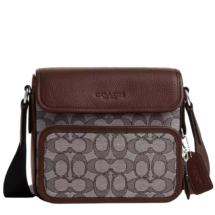 Buy Coach Sullivan Flap Crossbody Bag In Signature Jacquard in Oak/ Maple CT834 Online in Singapore | PinkOrchard.com