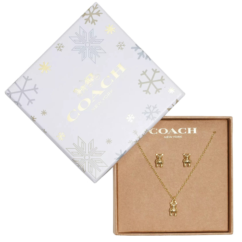 Coach bear discount necklace