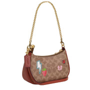 Buy Coach Teri Mini Crossbody Bag In Signature Canvas With Sticker Print in Tan Multi CW321 Online in Singapore | PinkOrchard.com