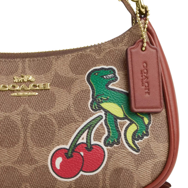 Buy Coach Teri Mini Crossbody Bag In Signature Canvas With Sticker Print in Tan Multi CW321 Online in Singapore | PinkOrchard.com