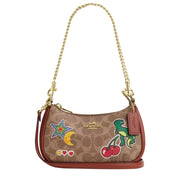 Buy Coach Teri Mini Crossbody Bag In Signature Canvas With Sticker Print in Tan Multi CW321 Online in Singapore | PinkOrchard.com