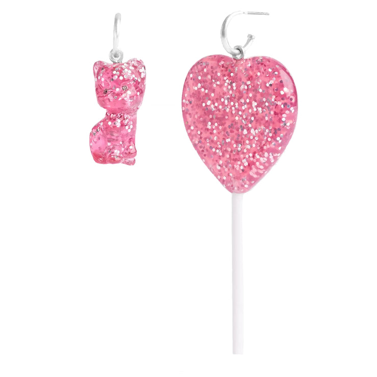 Buy Coach The Lil Nas X Drop Cat And Heart Lollipop Mismatch Earrings in Pink CQ537 Online in Singapore | PinkOrchard.com