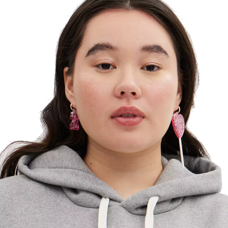 Buy Coach The Lil Nas X Drop Cat And Heart Lollipop Mismatch Earrings in Pink CQ537 Online in Singapore | PinkOrchard.com