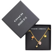 Buy Coach X Observed By Us Strawberry Heart Charm Necklace in Gold/ Multi CV263 Online in Singapore | PinkOrchard.com