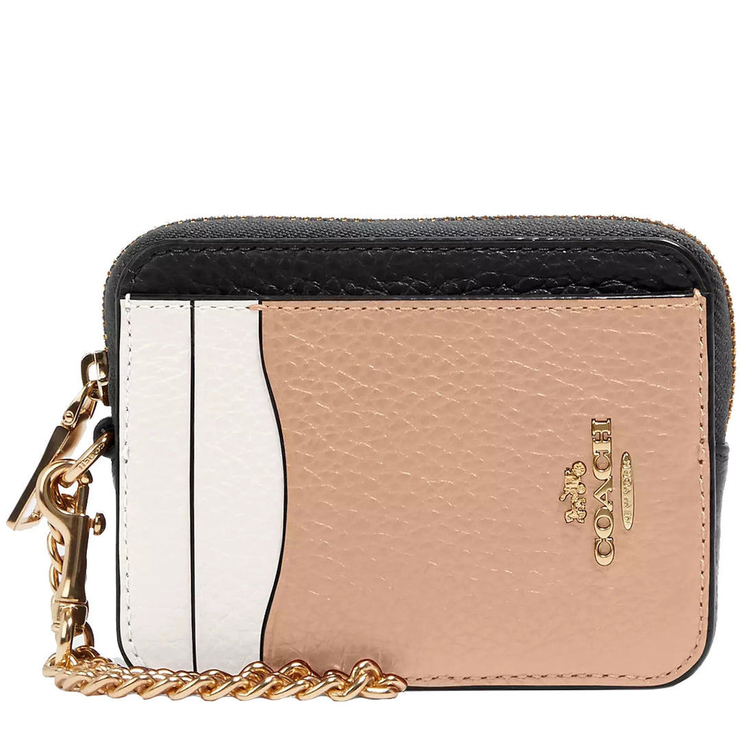 Buy Coach Zip Card Case In Colorblock in Chalk Multi C1886 Online in Singapore PinkOrchard