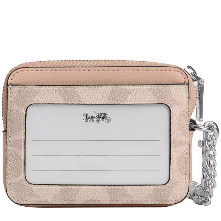 Buy Coach Zip Card Case In Signature Canvas in Sand/ Taupe CW883 Online in Singapore | PinkOrchard.com