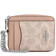 Buy Coach Zip Card Case In Signature Canvas in Sand/ Taupe CW883 Online in Singapore | PinkOrchard.com