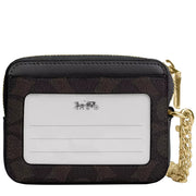 Buy Coach Zip Card Case In Signature Canvas in Walnut/ Black CW883 Online in Singapore | PinkOrchard.com