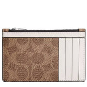 Buy Coach Zip Card Case In Signature Canvas in Tan/ Chalk CV764 Online in Singapore | PinkOrchard.com