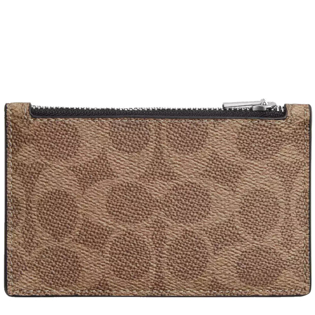 Buy Coach Zip Card Case In Signature Canvas in Tan/ Chalk CV764 Online in Singapore | PinkOrchard.com