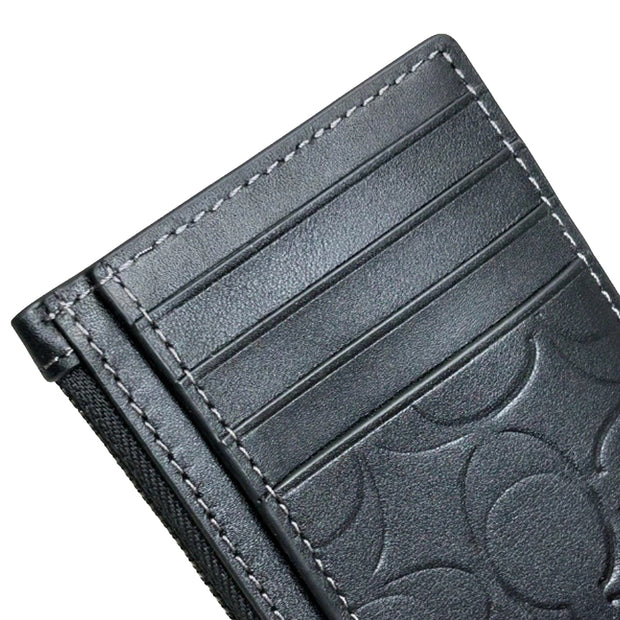 Buy Coach Zip Card Case In Signature Leather in Black CY906 Online in Singapore | PinkOrchard.com