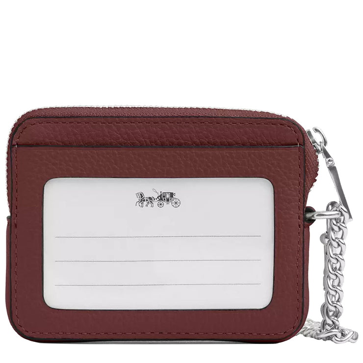 Buy Coach Zip Card Case in Wine 6303 Online in Singapore | PinkOrchard.com