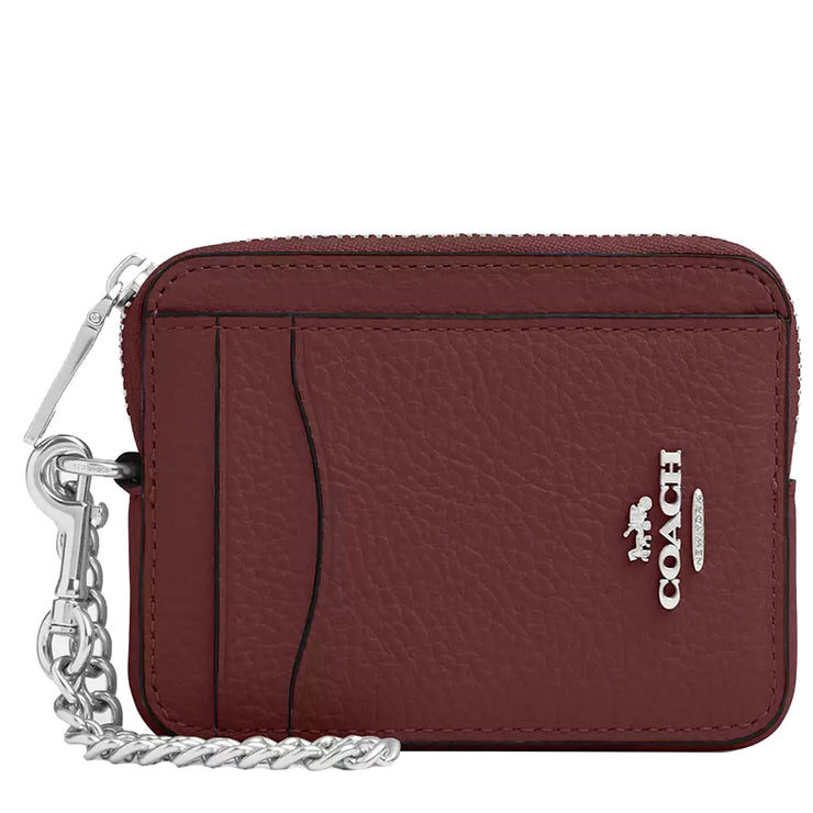 Buy Coach Zip Card Case in Wine 6303 Online in Singapore | PinkOrchard.com