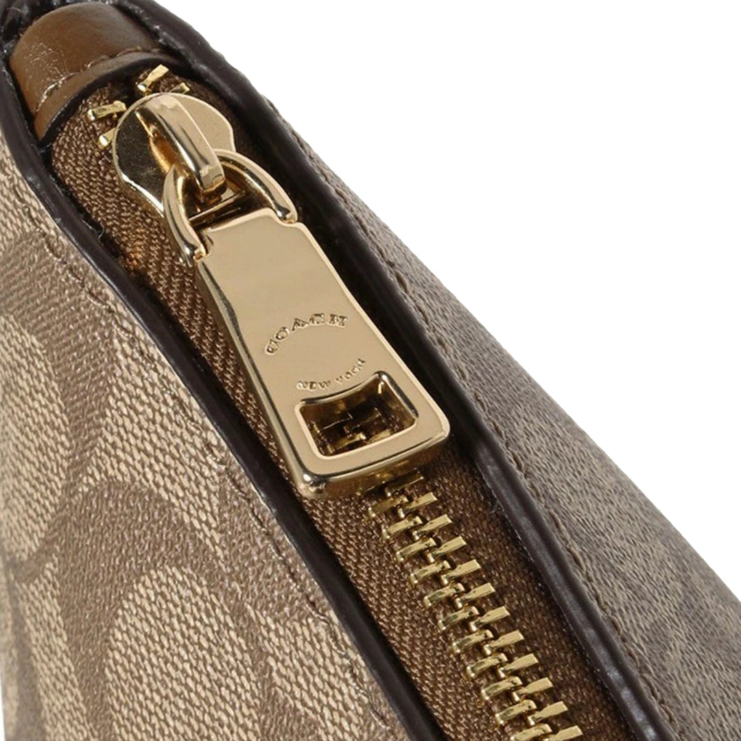 COACH Signature sold Zip Tote Khaki Saddle