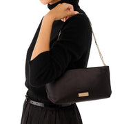 Buy Kate Spade Anya Satin Shoulder Bag in Black KI952 Online in Singapore | PinkOrchard.com