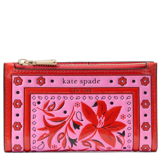 Buy Kate Spade Morgan Bandana Small Slim Bifold Wallet in Pink Multi KH194 Online in Singapore | PinkOrchard.com