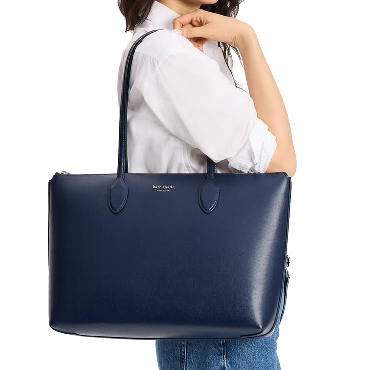 Buy Kate Spade Bleecker Large Zip-Top Tote Bag in Parisian Navy KC923 Online in Singapore | PinkOrchard.com