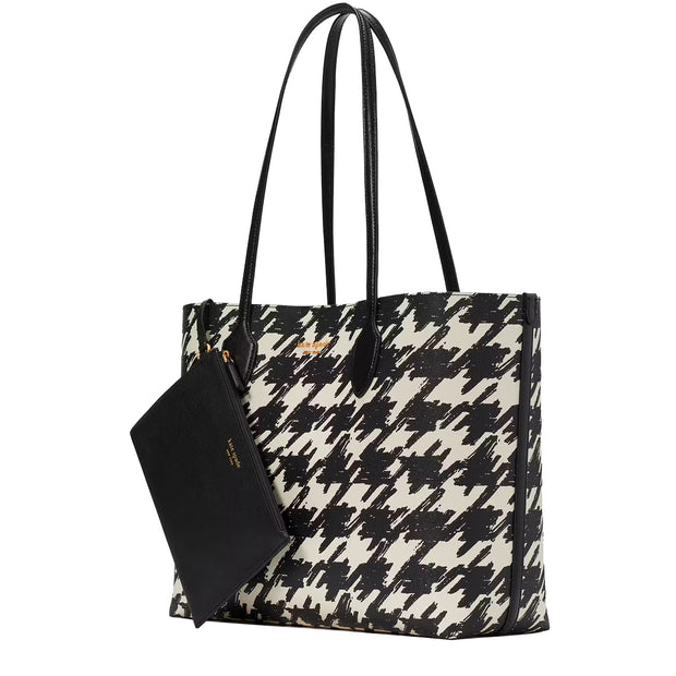 Buy Kate Spade Bleecker Painterly Houndstooth Large Tote Bag in Black Multi KD001 Online in Singapore | PinkOrchard.com