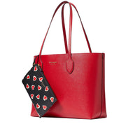 Buy Kate Spade Bleecker Stencil Hearts Pop Large Tote Bag in Perfect Cherry KF352 Online in Singapore | PinkOrchard.com
