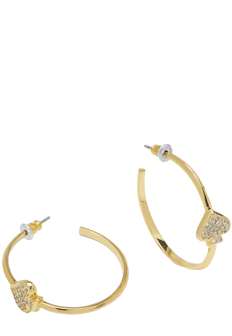 Buy Kate Spade Everyday Spade Pave Hoops Earrings in Clear/ Gold o0ru3125 Online in Singapore | PinkOrchard.com