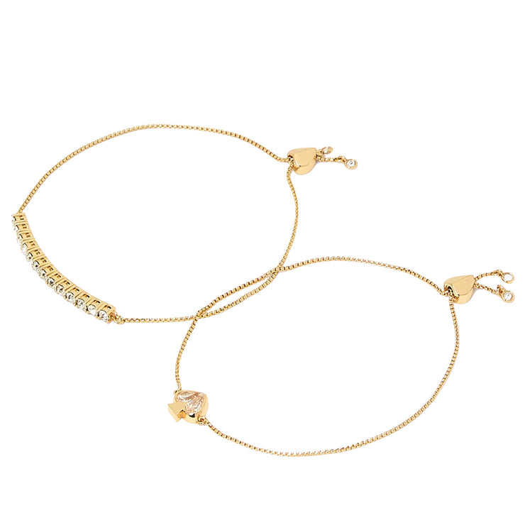 Buy Kate Spade Everyday Spade Slider Boxed Bracelet Set In Clear/ Gold KA239 Online in Singapore | PinkOrchard.com