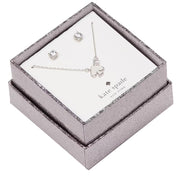 Buy Kate Spade Everyday Spade Stone Pendant Necklace And Studs Earrings Set in Clear/ Silver KL103 Online in Singapore | PinkOrchard.com