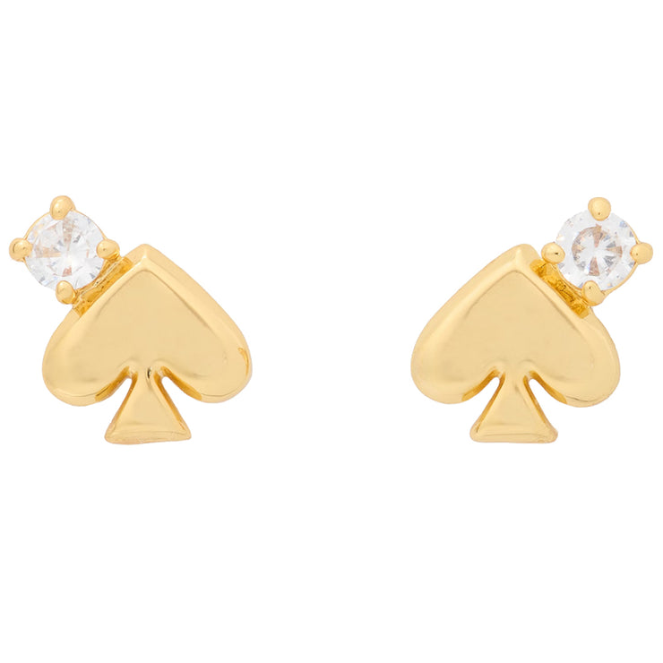 Buy Kate Spade Everyday Spade Stone Studs Earrings in Clear/ Gold KK008 Online in Singapore | PinkOrchard.com