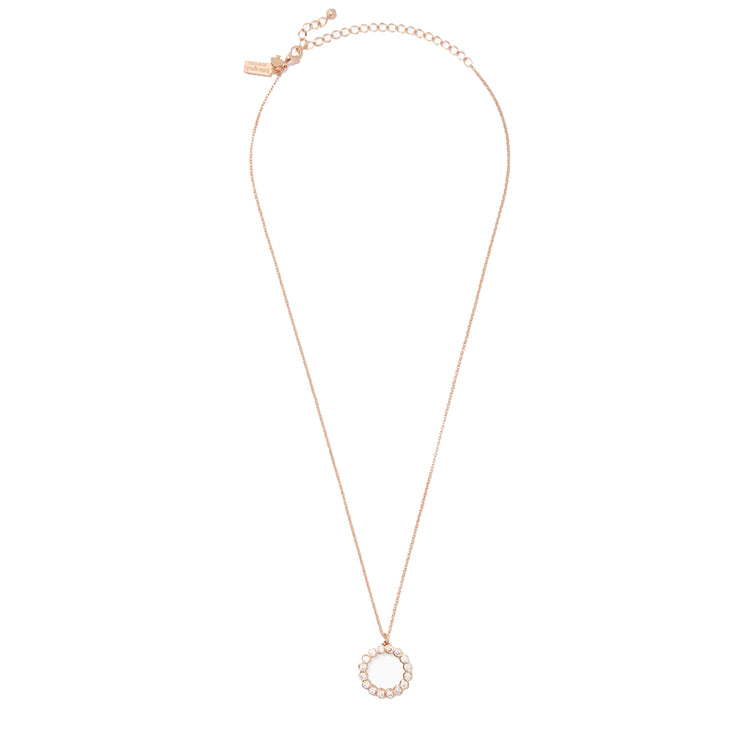 Buy Kate Spade Full Circle Mini Pendant Necklace in Clear/ Rose Gold O0RU2365 Online in Singapore | PinkOrchard.com