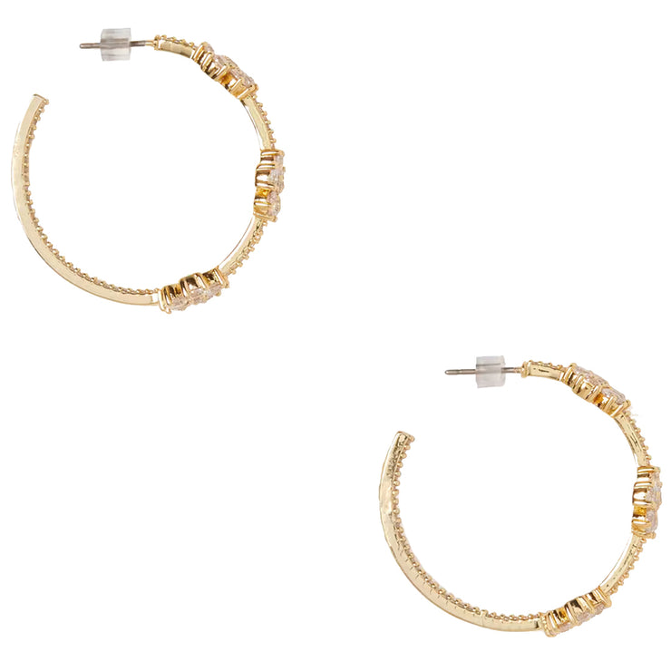 Buy Kate Spade Gleaming Gardenia Flower Hoops Earrings in Clear/ Gold o0ru3138 Online in Singapore | PinkOrchard.com