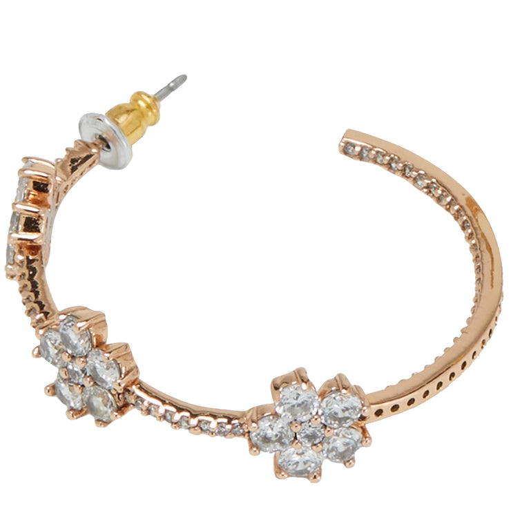 Buy Kate Spade Gleaming Gardenia Flower Hoops Earrings in Clear/ Rose Gold o0ru3138 Online in Singapore | PinkOrchard.com