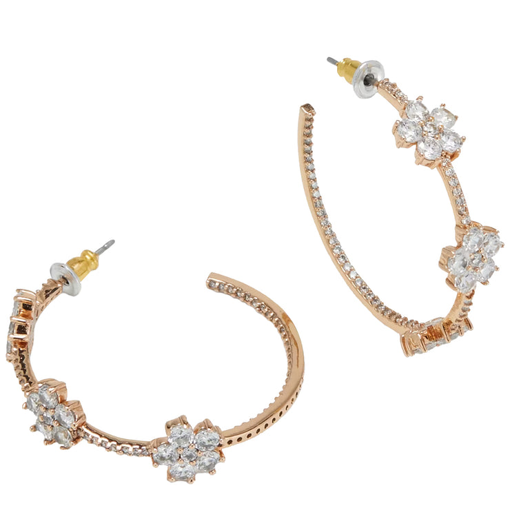 Buy Kate Spade Gleaming Gardenia Flower Hoops Earrings in Clear/ Rose Gold o0ru3138 Online in Singapore | PinkOrchard.com