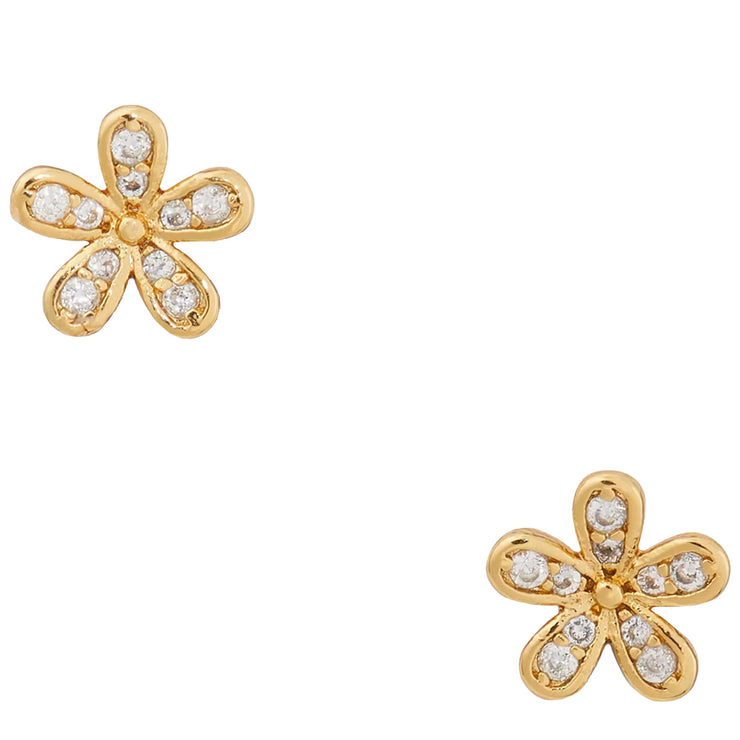 Buy Kate Spade Gleaming Gardenia Flower Studs Earrings in Clear/ Gold K6908 Online in Singapore | PinkOrchard.com