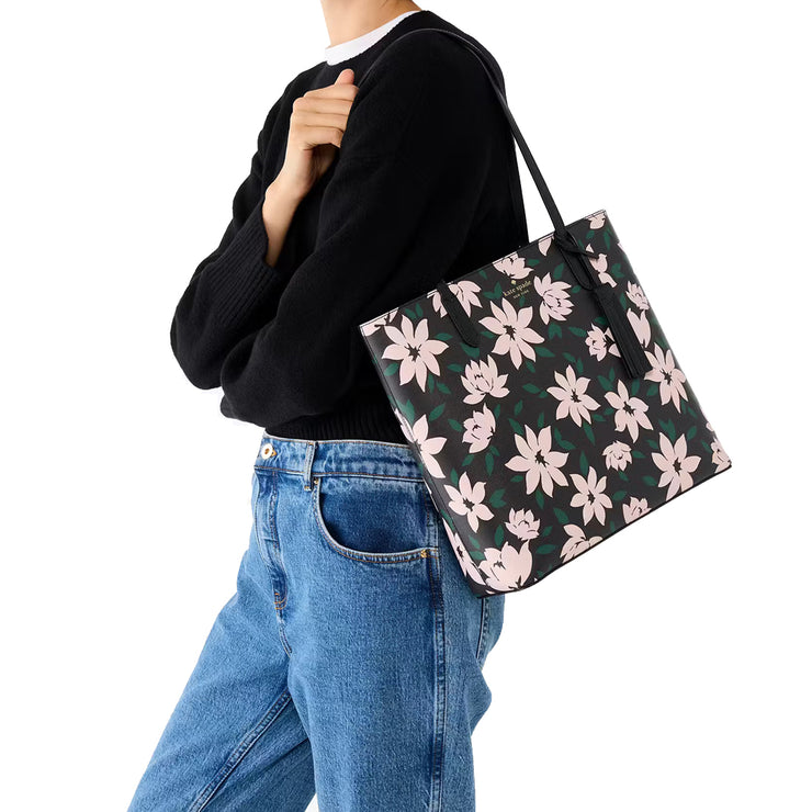 Buy Kate Spade Jana Winter Blooms Medium Tote Bag in Black Multi KI863 Online in Singapore | PinkOrchard.com