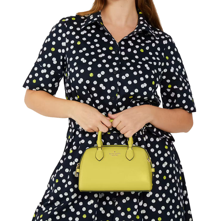 Kate Spade Madison Saffiano Leather Duffle Crossbody Bag in Lime Slice KF493