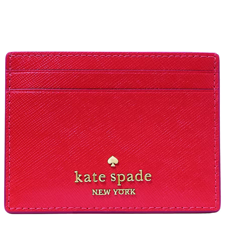 Kate Spade Madison Small Slim Card Holder in Ruby Red KI368