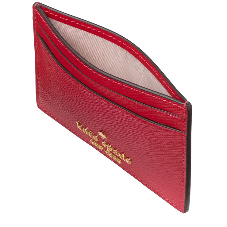 Kate Spade Madison Small Slim Card Holder in Ruby Red KI368