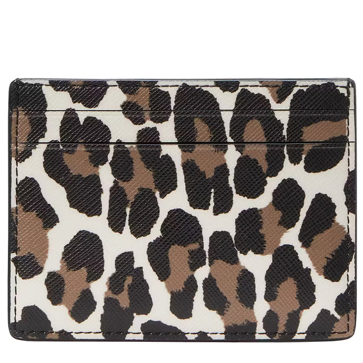 Buy Kate Spade Madison Spotted Leopard Small Slim Card Holder in Cream Multi KH780 Online in Singapore | PinkOrchard.com