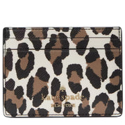 Buy Kate Spade Madison Spotted Leopard Small Slim Card Holder in Cream Multi KH780 Online in Singapore | PinkOrchard.com